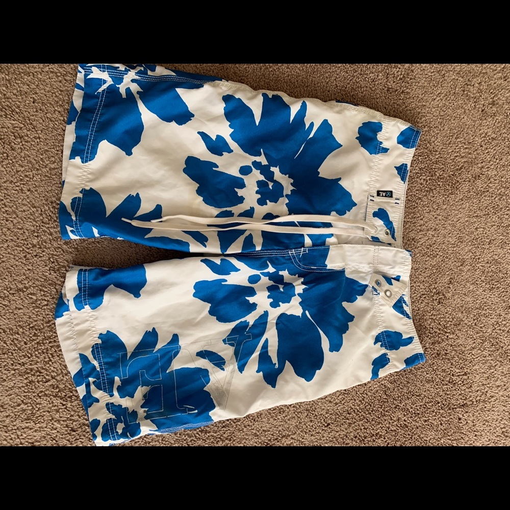American Eagle Blue and White Swimsuit